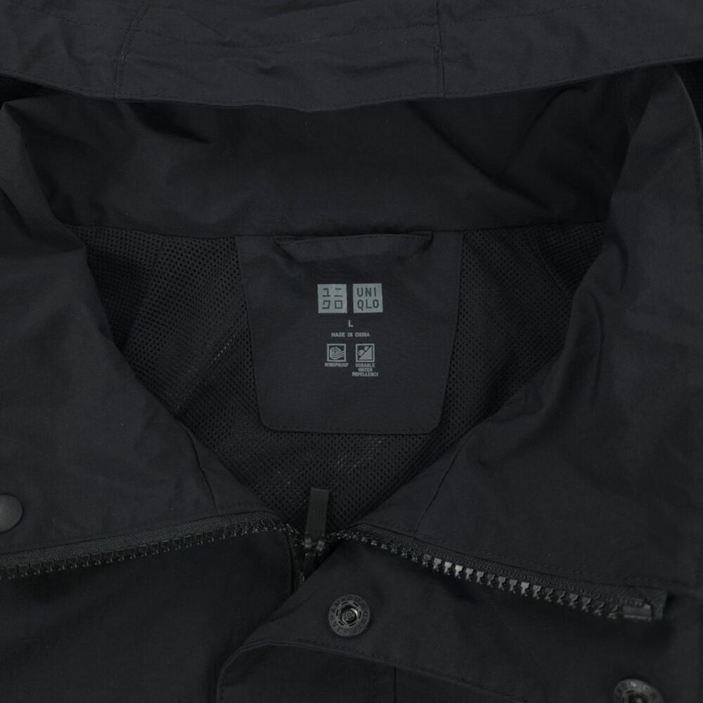 UNIQLO Windproof Stand Collar Blouson Soft Shell Hoodie Jacket Gorpcore Minimal - Picture 2 of 13